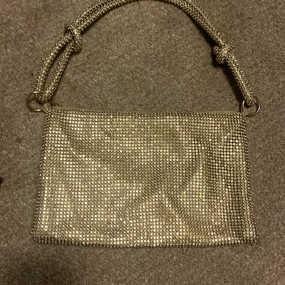 Gold rhinestone handbag